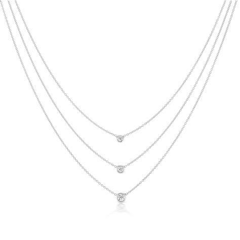 Barmakian Bezel Set Diamond Necklace Barmakian Jewelers