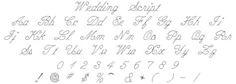 Wedding Script Font Style