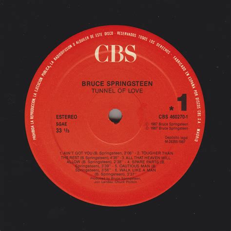Bruce Springsteen Collection Tunnel Of Love