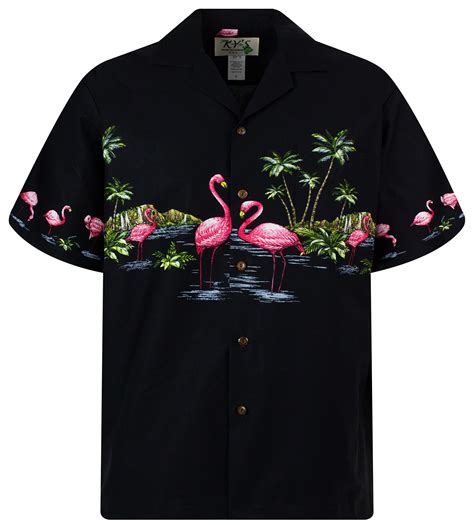 Kys Original Hawaiihemd Herren S Xl Flamingo Bd Schwarz Mehrere Farbvarianten