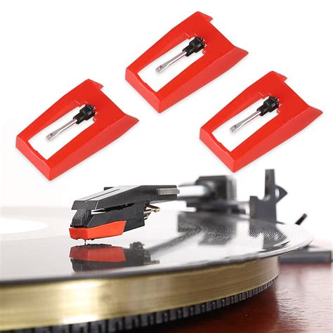 3PCS Record Player Needles Diamond Replacement Stylus Record Player