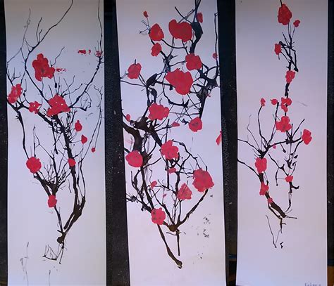 Cerisier Japonais Japon Art De Fleur De Cerisier