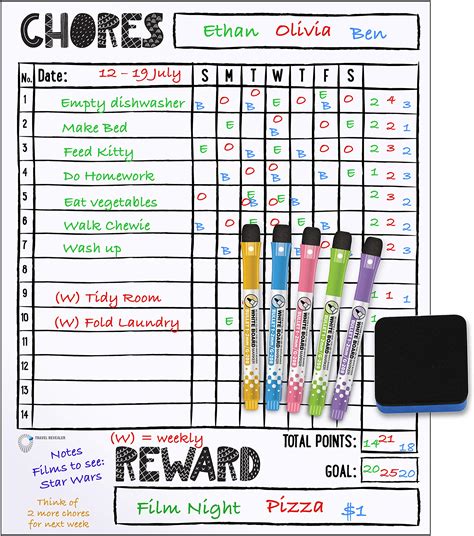 Buy Magnetic Chore Chart For Kids Multiple Kids Reward Chart For Kids