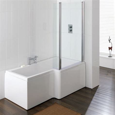 Our l shaped bath panels come in a variety of styles and finishes. Carron Quantum L Shaped Shower Bath - UK Bathrooms