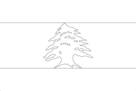 Lebanon Flag Coloring Page Sketch Coloring Page