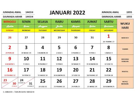 Download Kalender 2022 Lengkap Format Pdf Dan Cdr Siap Edit