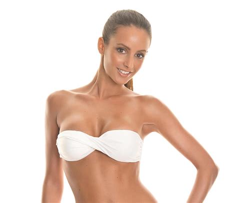 White Bandeau Bikini Top With Padded Cups Soutien Ouro Branco