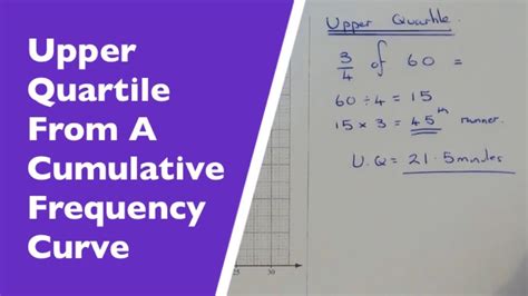 How To Work Out The Upper Quartile Q3 From A Cumulative Frequency
