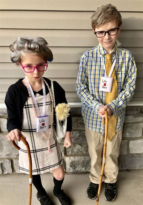 19 Creative Halloween Costumes Ideas For Siblings Kids Old Lady
