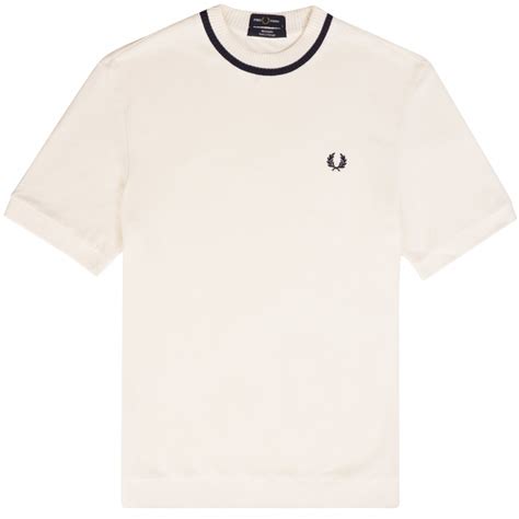 Fred Perry Crew Neck Pique T Shirt White M7 560