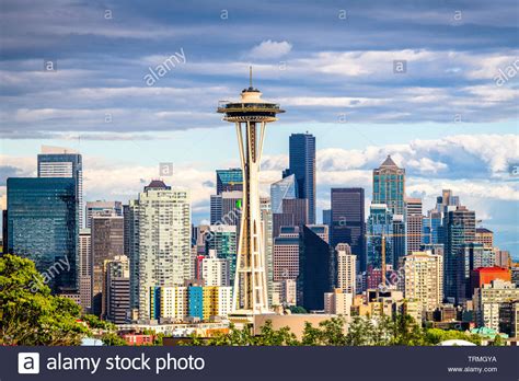 Seattle Washington Usa Downtown Skyline Stock Photo Alamy