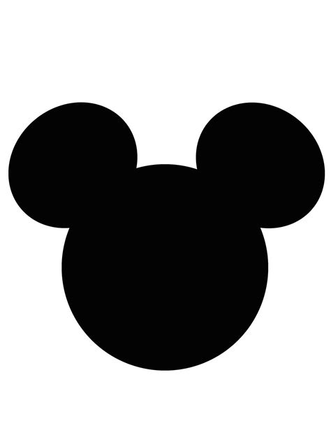 Mickey Ears Mickey Mouse Template Mickey Mouse Silhouette Minnie