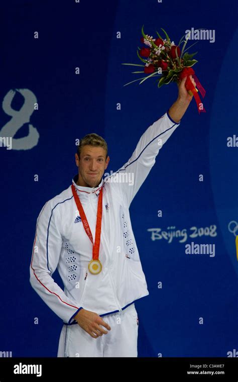 Alain Bernard Fra Winner Of The 100m Freestyle At The 2008 Olympic