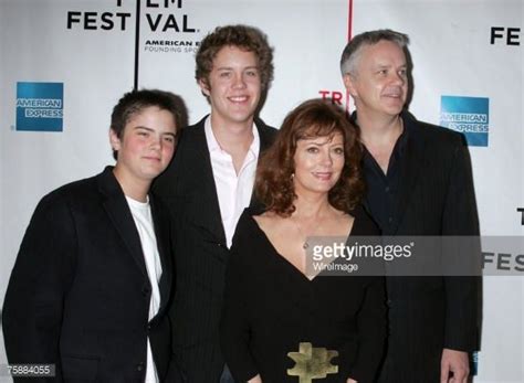 Susan Sarandon And Tim Robbins With Their Sons Miles Guthrie Robbins