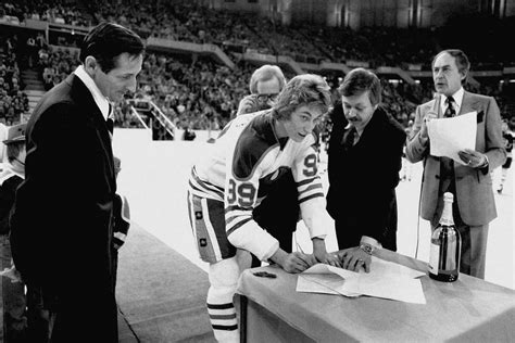 Wayne Gretzky Signing A Big Contract With The Oilers Very Early In His