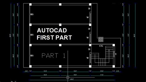 Autocad Simple Plan View Part 1 Youtube
