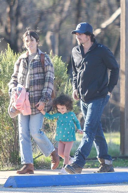 Rare Shot Nikki Reed And Ian Somerhalder With Their Daughter On A Walk