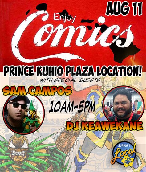 August 11 Events Hawaiian Comic Book Alliance