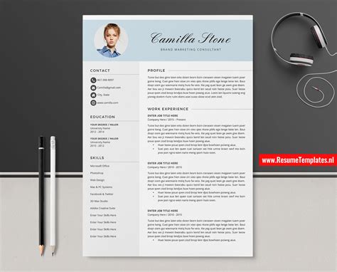 A us cv is used mostly in academia and government. Creative CV Template / Resume Template Word, Curriculum ...