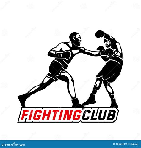 Fight Player Logo Design Vector Boxing Logo Template Muay Thai Kick
