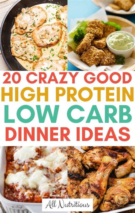 20 High Protein Low Carb Dinner Ideas All Nutritious
