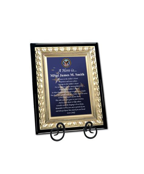 Personalized Military T Plaque Going Away Retirement Homecoming Poe