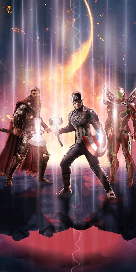 1080x2160 Captain America Thor Iron Man Avengers End Game 4k One Plus