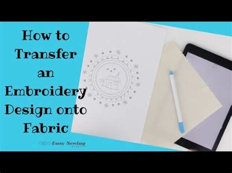 Digitizing embroidery on knitted garments & difficult fabric types requires special stablizer, underlay & stitch lengths. How to Transfer an Embroidery Design onto Fabric - Method ...