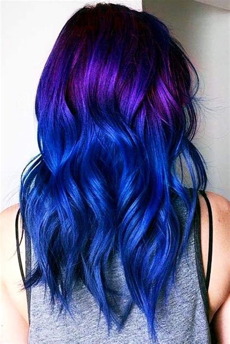 Teal Ombre Hair Hair Color Purple Cool Hair Color Neon Hair Violet