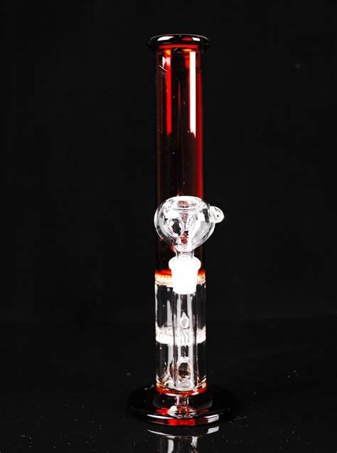 2020 Red Glass Bong With 144 Mm Joint 28 Cm Tall Oil Rig Clear Nectar