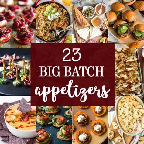 50 festive christmas appetizers that are so much better than the main course. 23 BIG BATCH APPETIZERS perfect for feeding a crowd on game day! The BEST appetizer recip ...