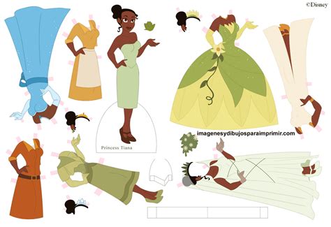 Imágen Para Recortar Tiana Princesa Disney Imagenes Y Dibujos Para Imprimir Paper Doll Craft