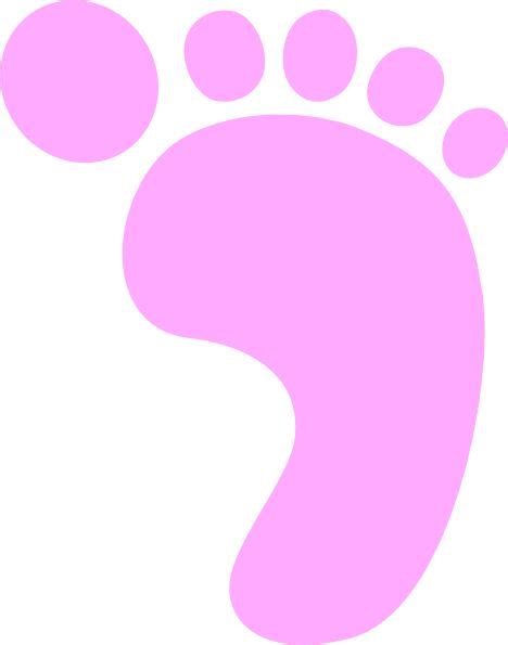 Pink Footprint Clip Art Vector Clip Art Online Royalty Free And Public