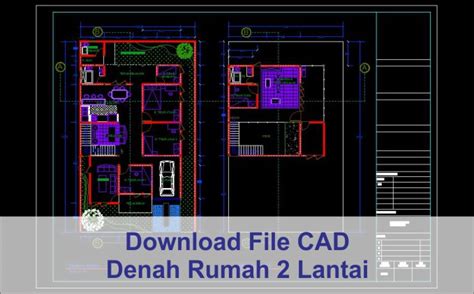 Download Denah Rumah Minimalis 2 Lantai File Autocad Arsimedia