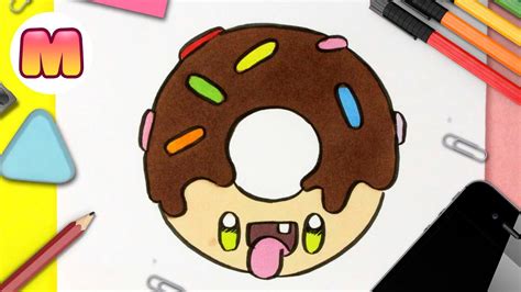 Como Dibujar Un Donut Dona Kawaii Dibujos Kawaii De Comida Como Dibujar