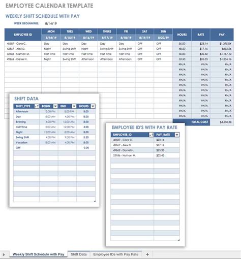Payroll Calendar Template Excel