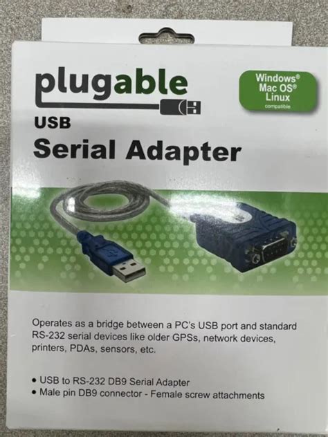 Ing Plugable Usb To Serial Adapter Compatible With Windows Mac Linux
