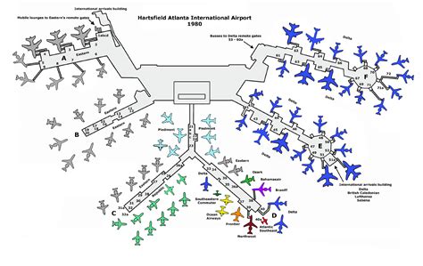 Atlanta Airport Map Terminal S Pin By Terry Boland On Mother Delta