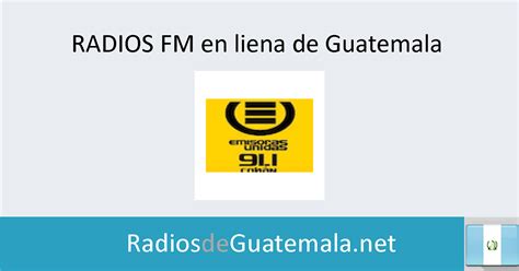 Radio Emisoras Unidas Cobán En Linea Radios De Guatemala