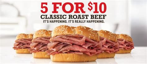 Arby S 5 For 10 Classic Roast Beef Sandwiches Deal Is Back The Fast