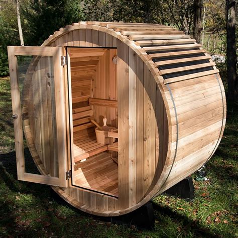 The Finnish Barrel Sauna Наружные ванны Деревенский дом дизайн