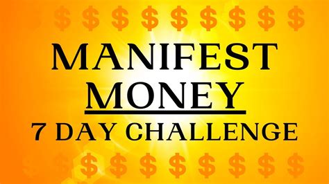 7 Day Challenge Manifest Money Meditation YouTube