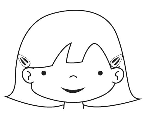 Imprimir Dibujo De La Cara De Una Niña Para Colorear Con Los Niños