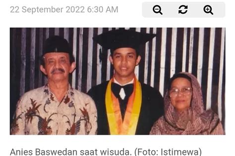 Dr Tifa Unggah Foto Wisuda Anies Baswedan Didampingi Orang Tua Di Ugm