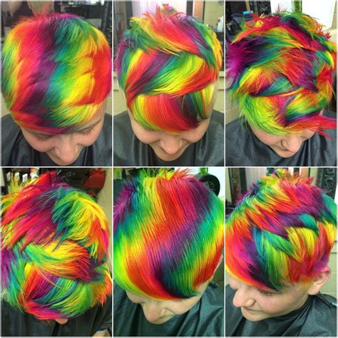 Unique Rainbow Hair Short Rainbow Hair Rainbow Hair