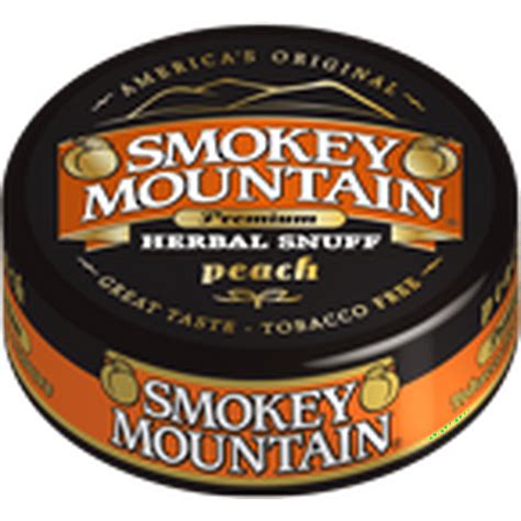 Smokey Mountain Snuff Tobacco And Nicotine Free Peach