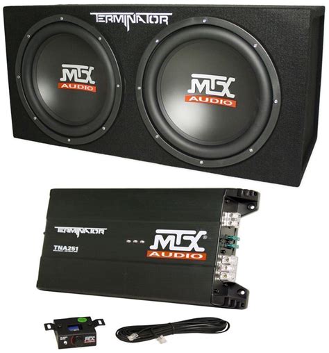 MTX Terminator TNP D Watt Ohm Dual Subwoofers Sub Box Package EBay