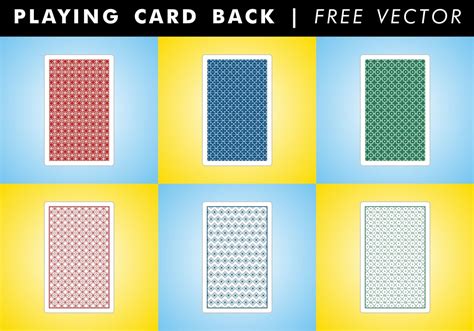 Playing Card Back Free Vector 102978 Vector Art At Vecteezy