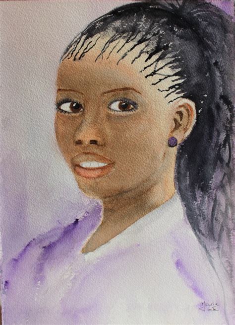 Portrait De Femme Peinture Par Marie José Longuet Artmajeur