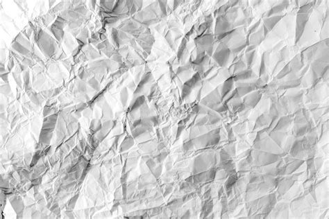 Garbage Rumpled Crushed Paper Full Frame Abstract Wrinkled